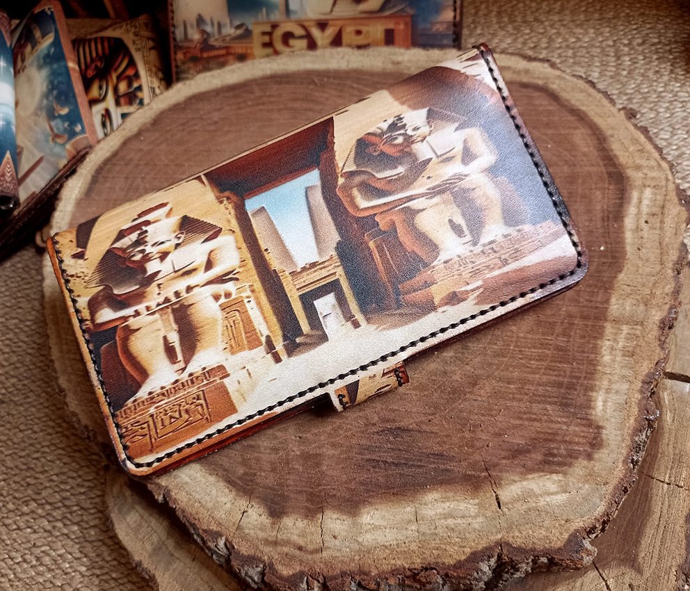 15 بورتفية فرعونى جلد طبيعى - الصورة 1